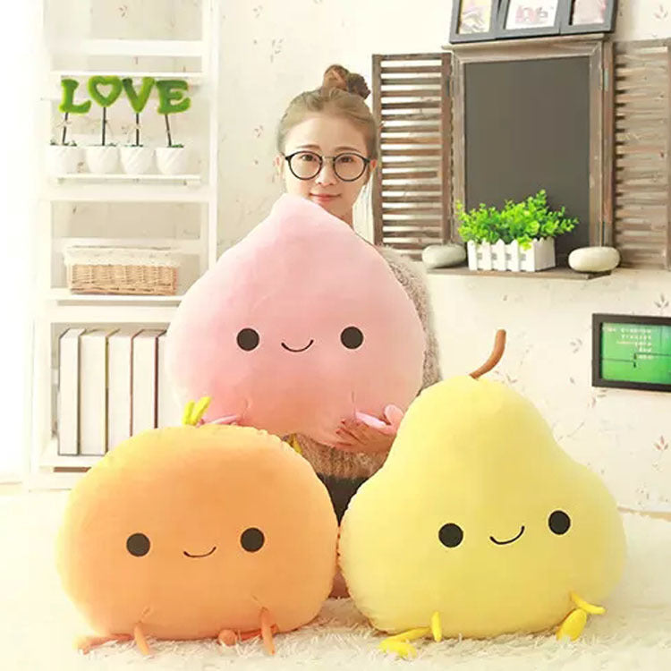 Orange Pear Peach Cushion Plush Toy | Magic Stories