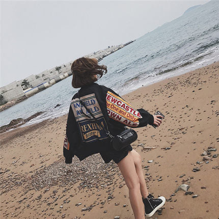Women's Harajuku thin bomber jacket | Magic Stories