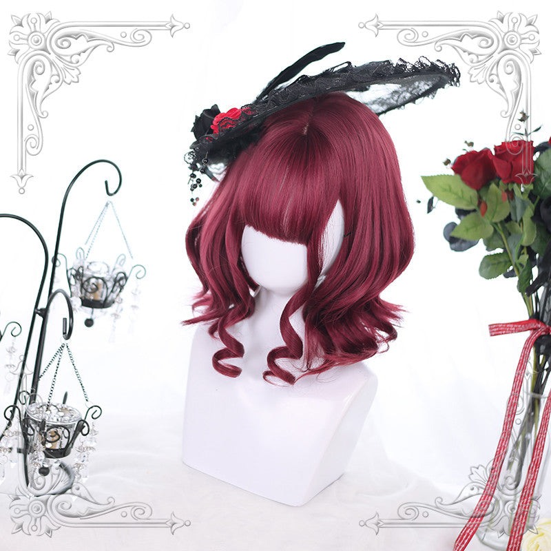 Harajuku Soft Girl Lolita Wig Lolita Gentle Curly Japanese Cute Short Hair — detail