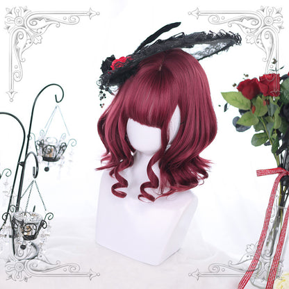 Harajuku Soft Girl Lolita Wig Lolita Gentle Curly Japanese Cute Short Hair — detail