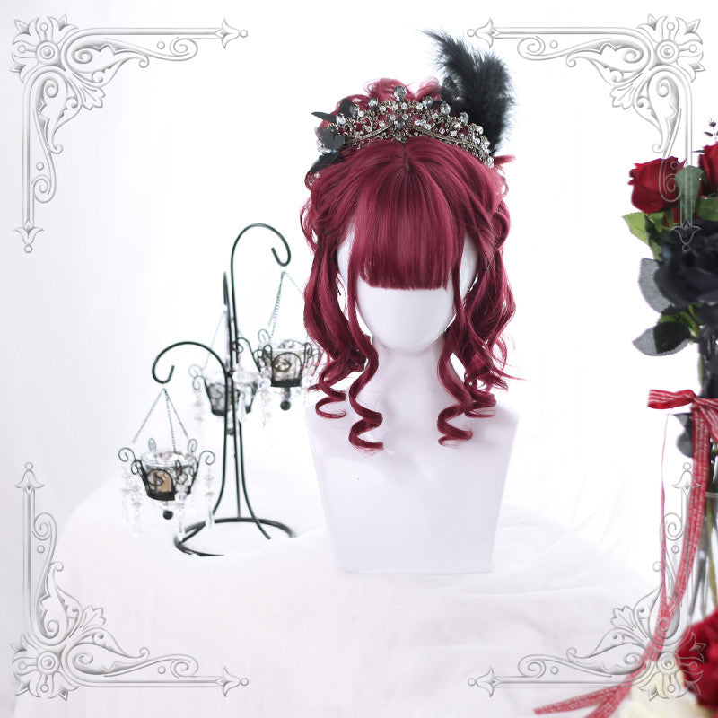 Harajuku Soft Girl Lolita Wig Lolita Gentle Curly Japanese Cute Short Hair — side view