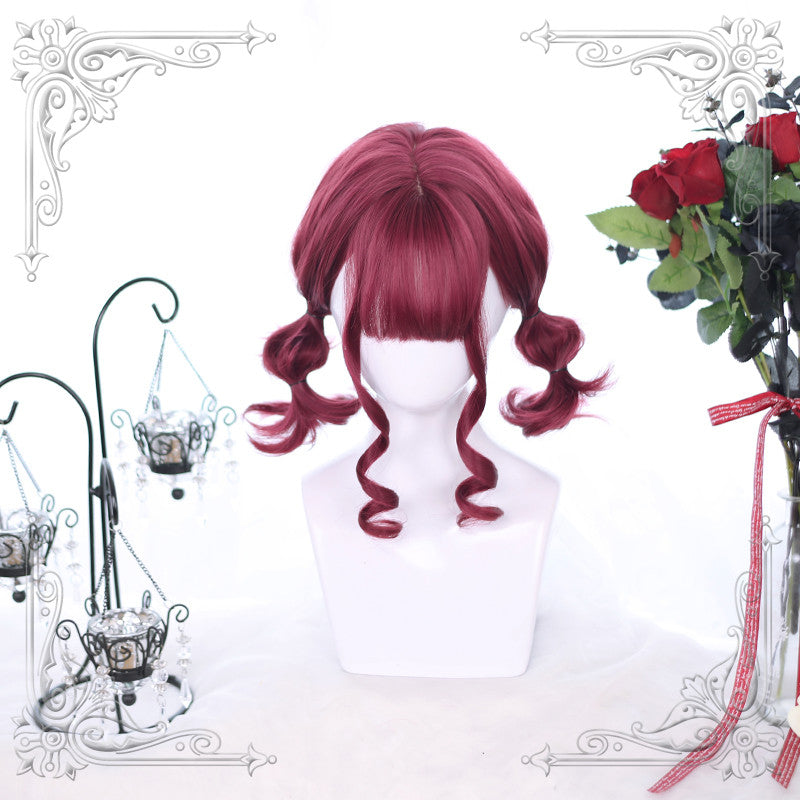 Harajuku Soft Girl Lolita Wig Lolita Gentle Curly Japanese Cute Short Hair — back view
