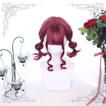 Harajuku Soft Girl Lolita Wig Lolita Gentle Curly Japanese Cute Short Hair — back view