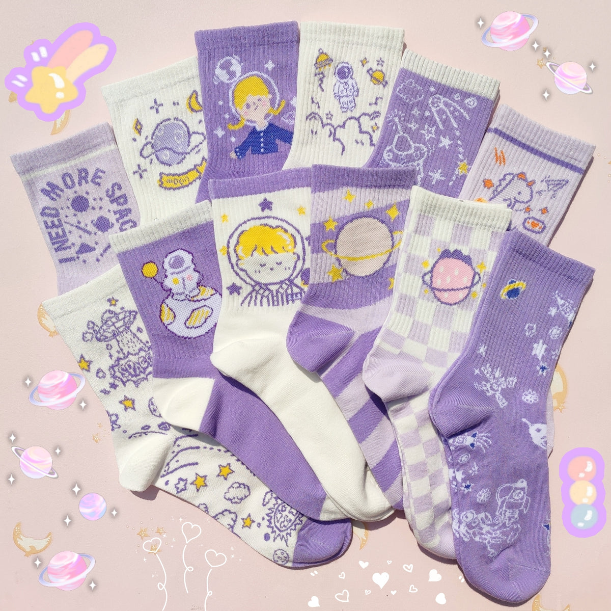 Anime Korean Style Sweet Academy Wind Socks | Magic Stories