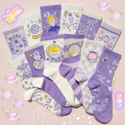 Anime Korean Style Sweet Academy Wind Socks | Magic Stories