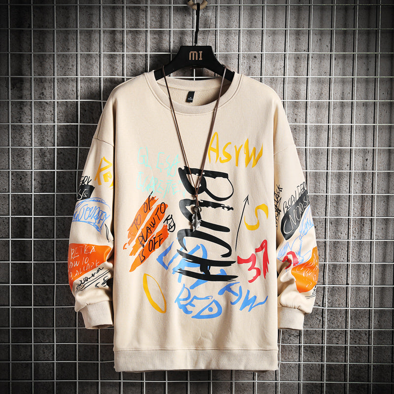 SingleRoad Mens Crewneck Sweatshirt Men Harajuku Oversized Japanese Streetwear Hip Hop Black Hoodie Men — scale reference