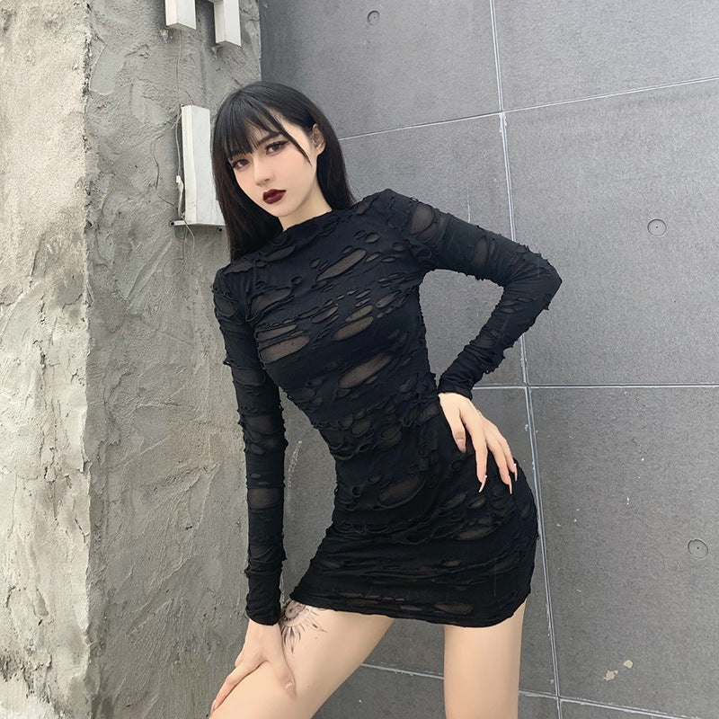 Design Sense Harajuku High Cold Slim Dress | Magic Stories