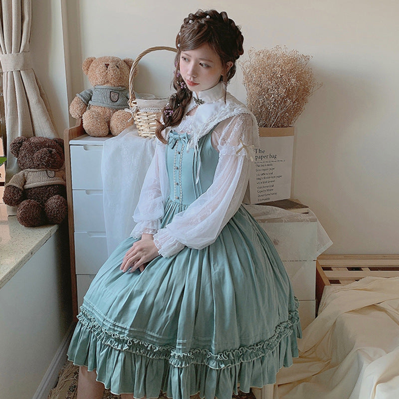 Lolita Girl Lolita Dress Summer Short Sleeve Jks Dress — detail