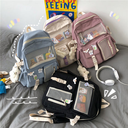 Harajuku Girls College Style Fashion Backpack — detail