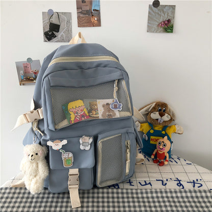 Harajuku Girls College Style Fashion Backpack — scale reference
