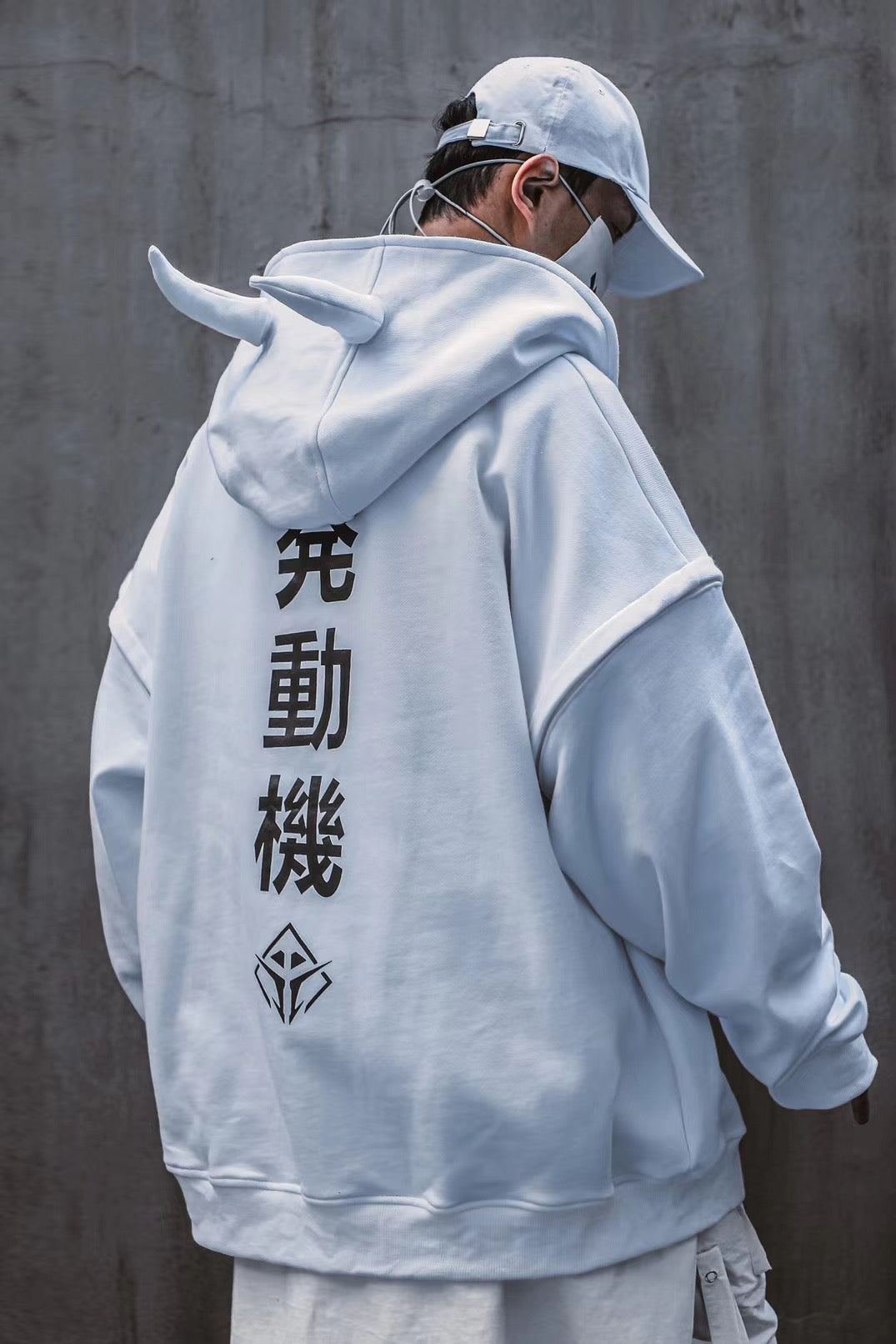 Devil Horns Hooded Cardigan Loose Jacket — packaging