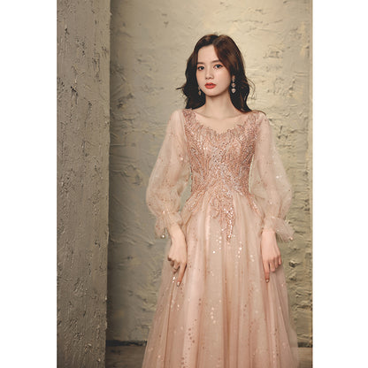 Fairy Temperament Princess Pink Dress — side view