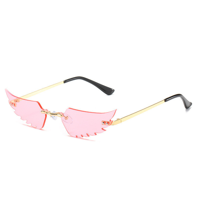Angel wings sunglasses — back view