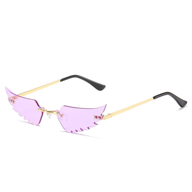 Angel wings sunglasses — side view