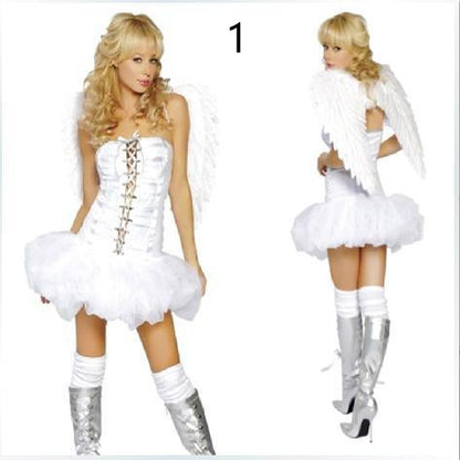 Adult Masquerade Angel Demon Cosplay Costume — side view