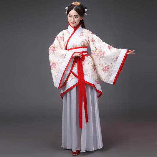 Hanfu National Costume Female Ancient Costume Quyuan Performance Costume