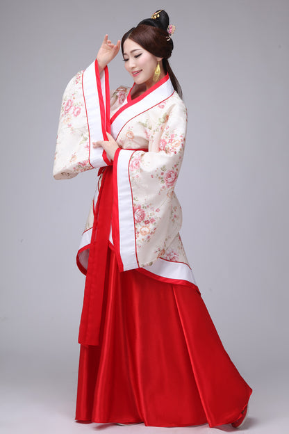 Hanfu National Costume Female Ancient Costume Quyuan Performance Costume — side view