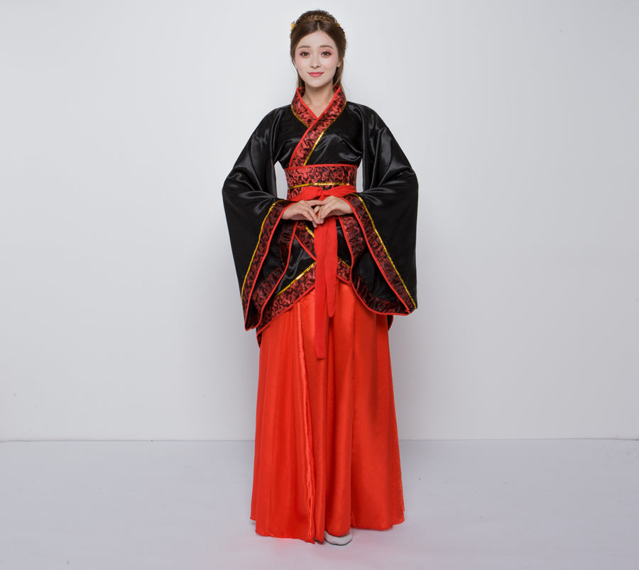 Hanfu National Costume Female Ancient Costume Quyuan Performance Costume — scale reference