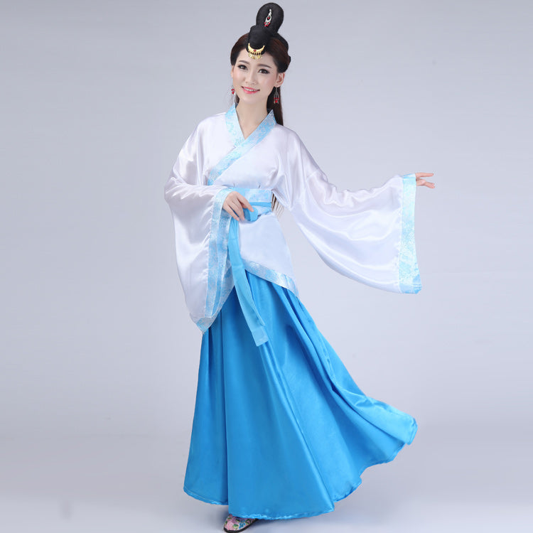 Hanfu National Costume Female Ancient Costume Quyuan Performance Costume — side view