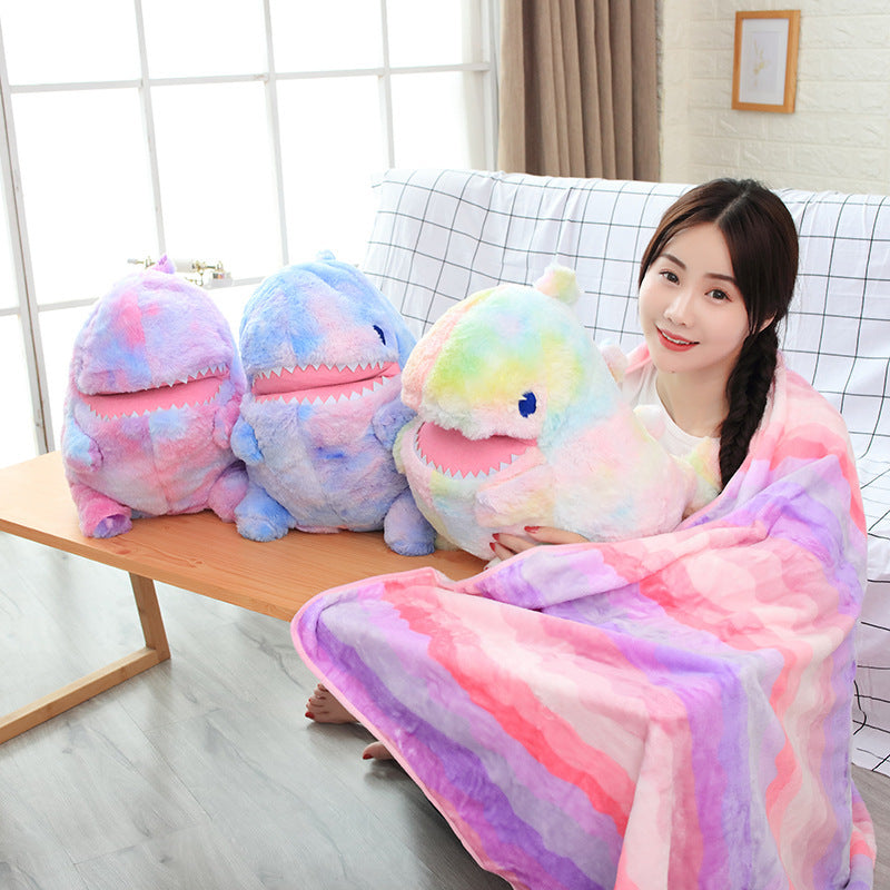 Rainbow Dinosaur Pillow Plush Toy — detail