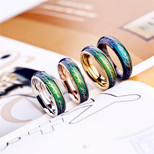 Color-changing Couple Titanium Steel Ring - Magic Stories