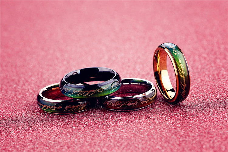 Color-Changing Couple Titanium Steel Ring — detail