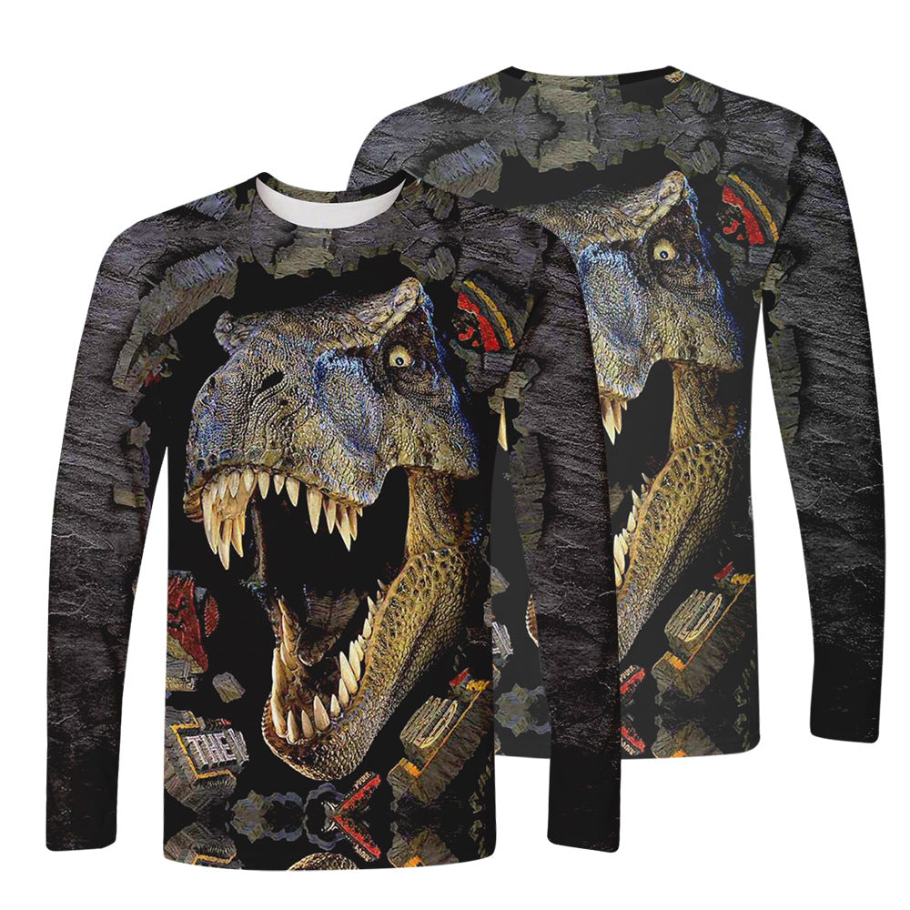 Anime Dinosaur 3D T Shirt Men's Casual T Shirt — side view