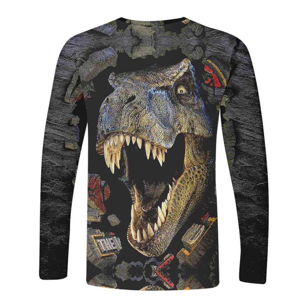 Anime Dinosaur 3D T Shirt Men's Casual T Shirt — back view