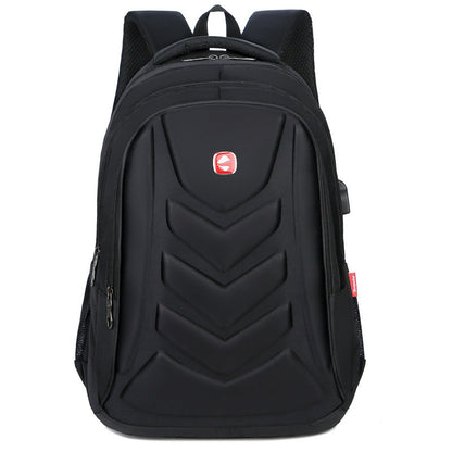 College Student Hard Shell Computer Backpack — side view
