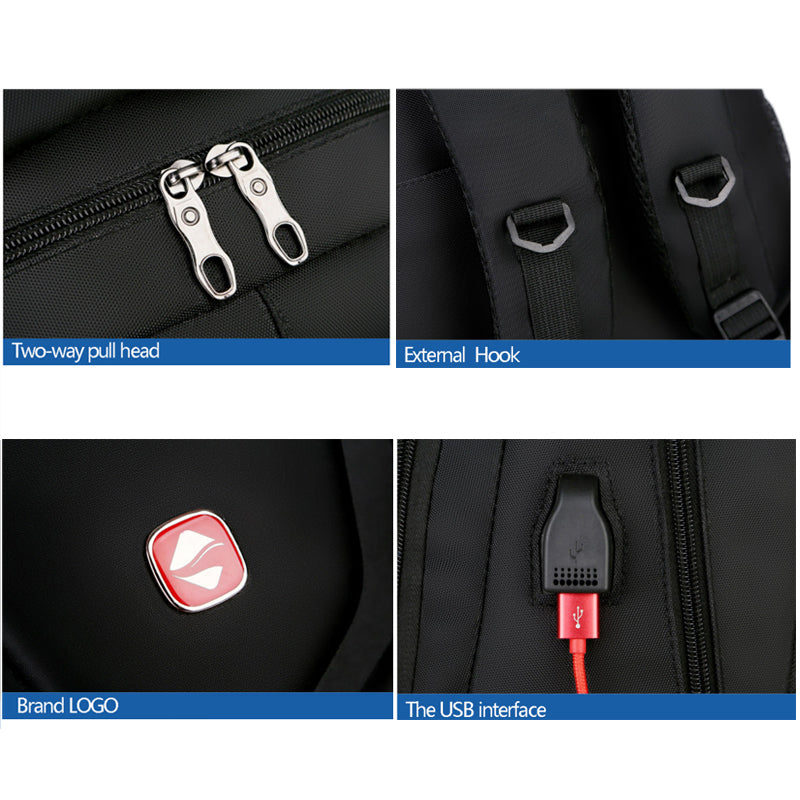 College Student Hard Shell Computer Backpack — detail