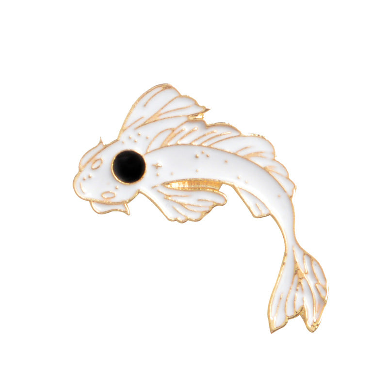 Japanese Style Enamel Pin Koi Squid Flag Brooch Backpack Clothing Lapel Pin Sushi Salmon Badge Cartoon Jewelry — packaging