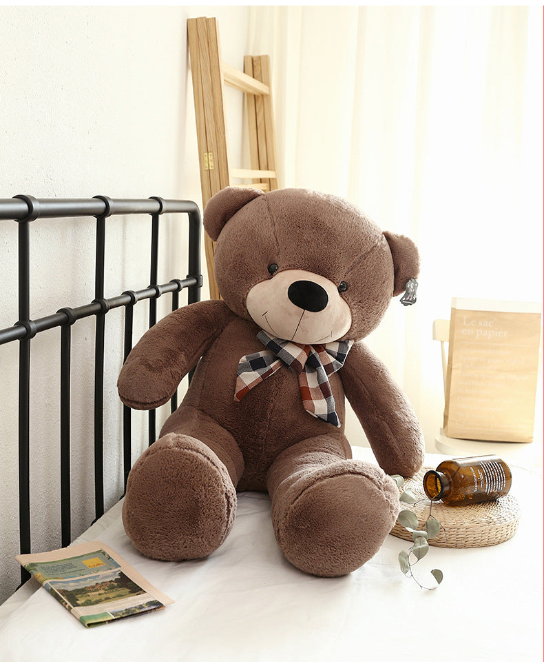Bow Tie Teddy Bear Doll Custom Plush Toy Large Birthday Gift For Girlfriend Bear Doll — in use