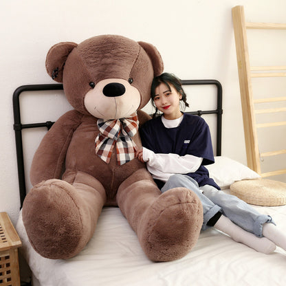 Bow Tie Teddy Bear Doll Custom Plush Toy Large Birthday Gift For Girlfriend Bear Doll — back view