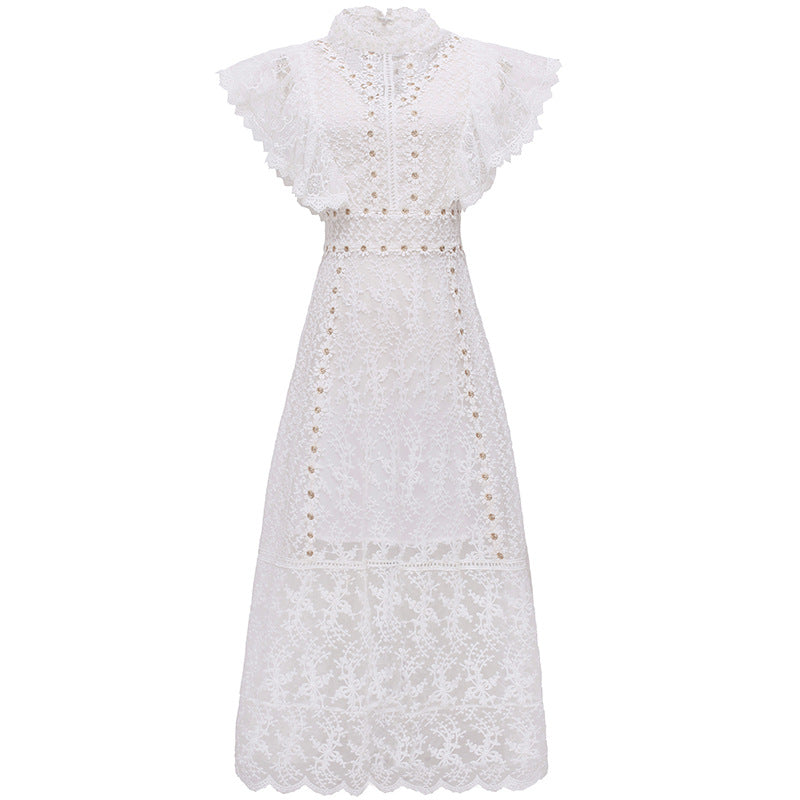 Princess Dress White Super Fairy Lace Fairy Dress — side view