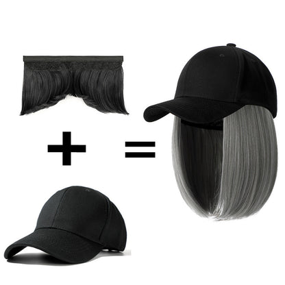 Bear Bully Wig Hat Wig One Short Curly Hair Bob Head — back view