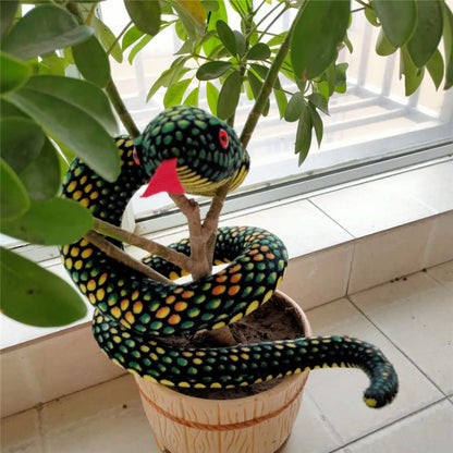 Simulation Snake White Green Snake Plush Toy | Magic Stories