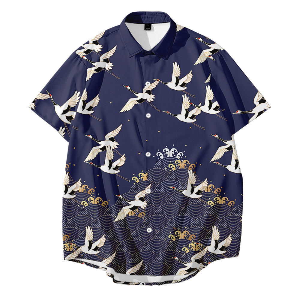 Bebovizix Japanese Kimono Jacket Traditional Chinese Style Crane Print Harajuku Men Women Streetwear Summer — packaging