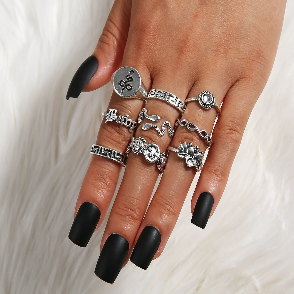 Serpent House Stainless Steel Ring Set