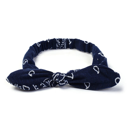 Bunny Ears Knotted Elastic Headband Multicolor — side view