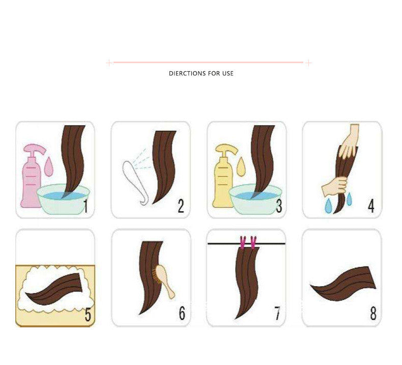 Front Lace Chemical Fiber Long Curly Hair European And American Wig Headgear — side view
