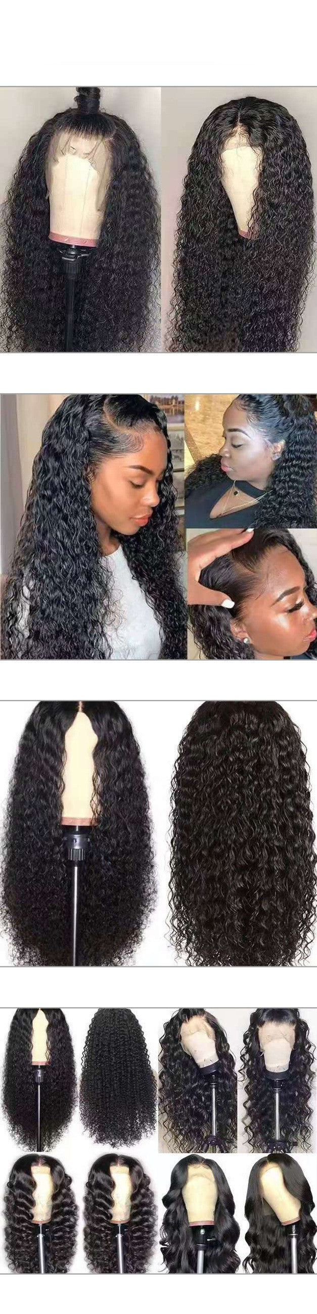 Front Lace Chemical Fiber Long Curly Hair European And American Wig Headgear — packaging