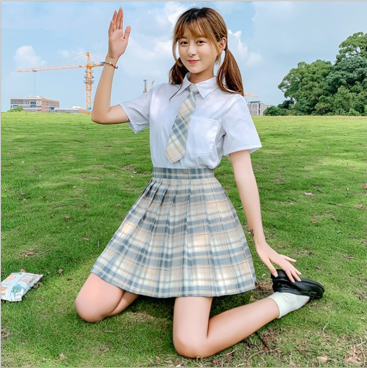 Gentle Knife JK Uniform Plaid Skirt Japanese Skirt High Waist Pleated Skirt Student Uniform School Uniform Skirt — detail