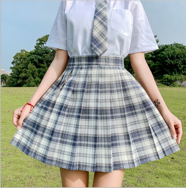 Gentle Knife JK Uniform Plaid Skirt Japanese Skirt High Waist Pleated Skirt Student Uniform School Uniform Skirt — detail