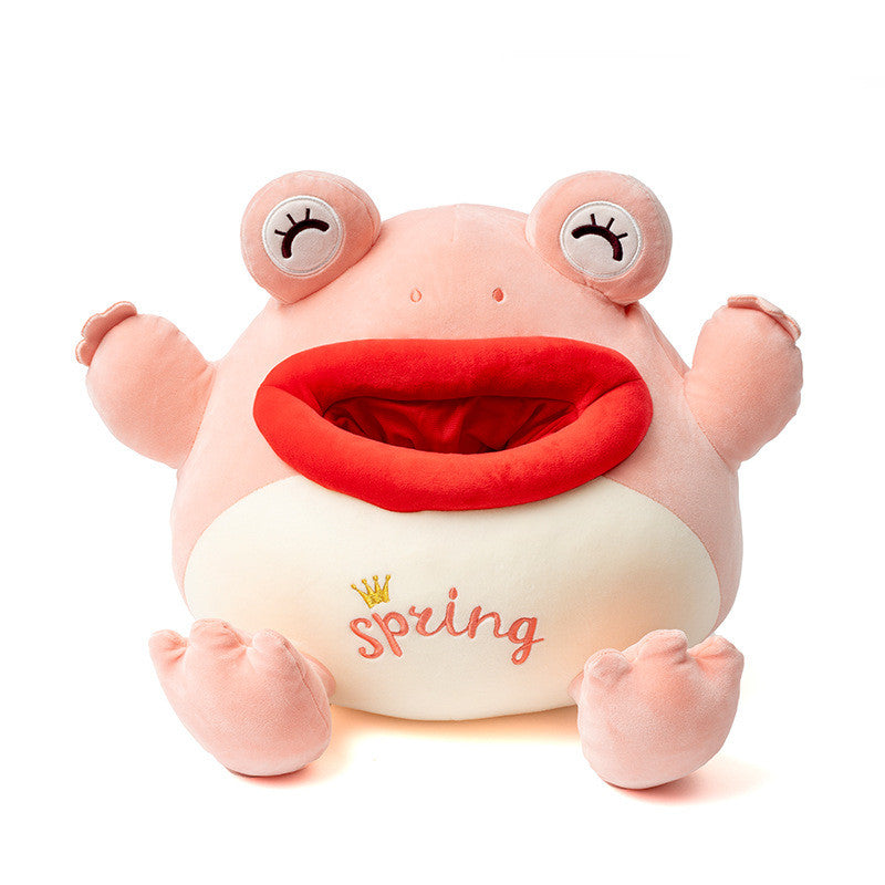 Funny Lonely Frog Doll Ugly Plush Toy Boy Doll — back view