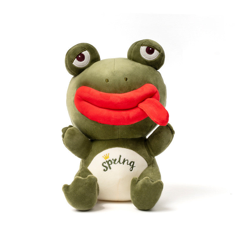 Funny Lonely Frog Doll Ugly Plush Toy Boy Doll — detail