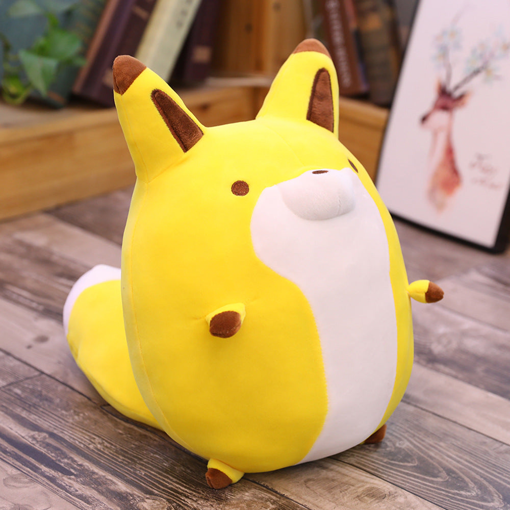 New anime cartoon raccoon and fox plush toys cute pillow peluche baby toy soft padded cushion stuffed animals — packaging