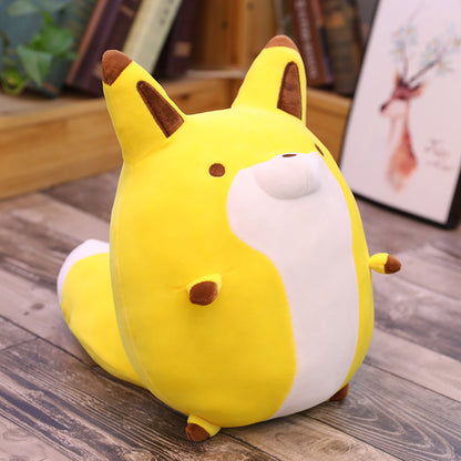 New anime cartoon raccoon and fox plush toys cute pillow peluche baby toy soft padded cushion stuffed animals — packaging