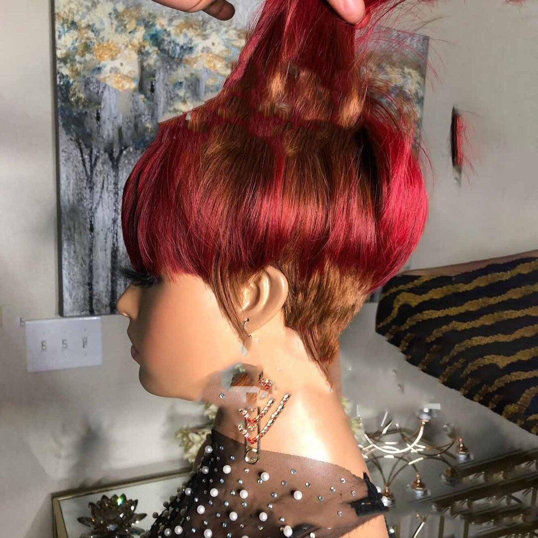 Wig Female Wig Short Straight Hair Short Hair Straight Hair Bob Wig — packaging