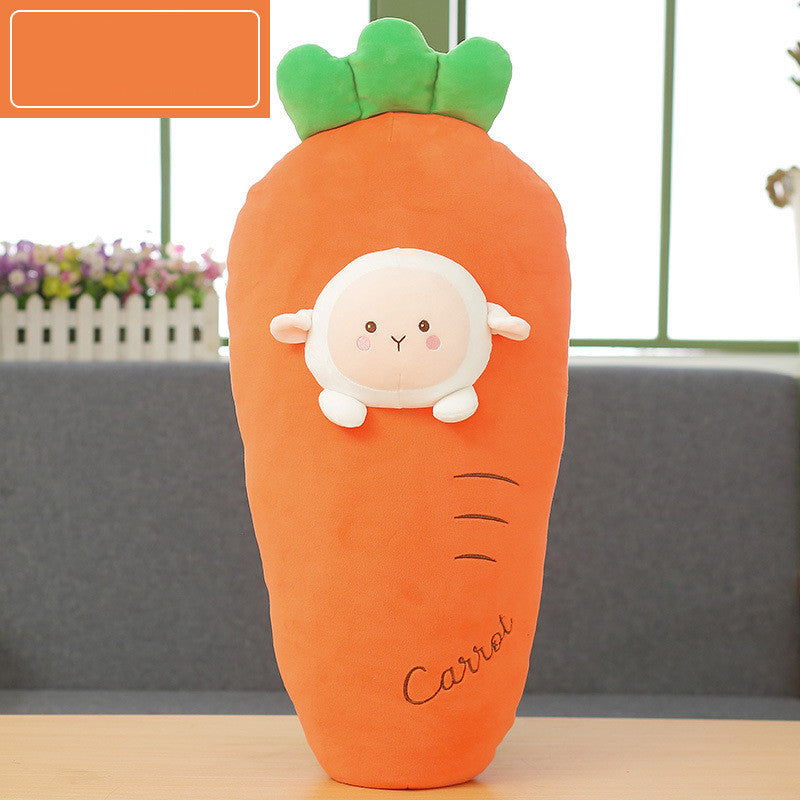 Cute Banana Pillow Carrot Doll Fruit Plush Toy — back view