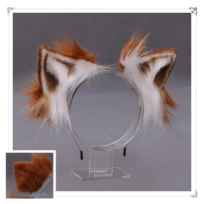 A Drop-In Japanese Lolita Headwear Cat Ears Fox Plush Hairpin Hair Accessories Hand-Made Simulation Beast Ears — packaging